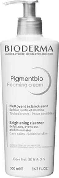 Prausiklis Bioderma Pigment Bio Foaming Cream Fp, 500ml цена и информация | Veido prausikliai, valikliai | pigu.lt