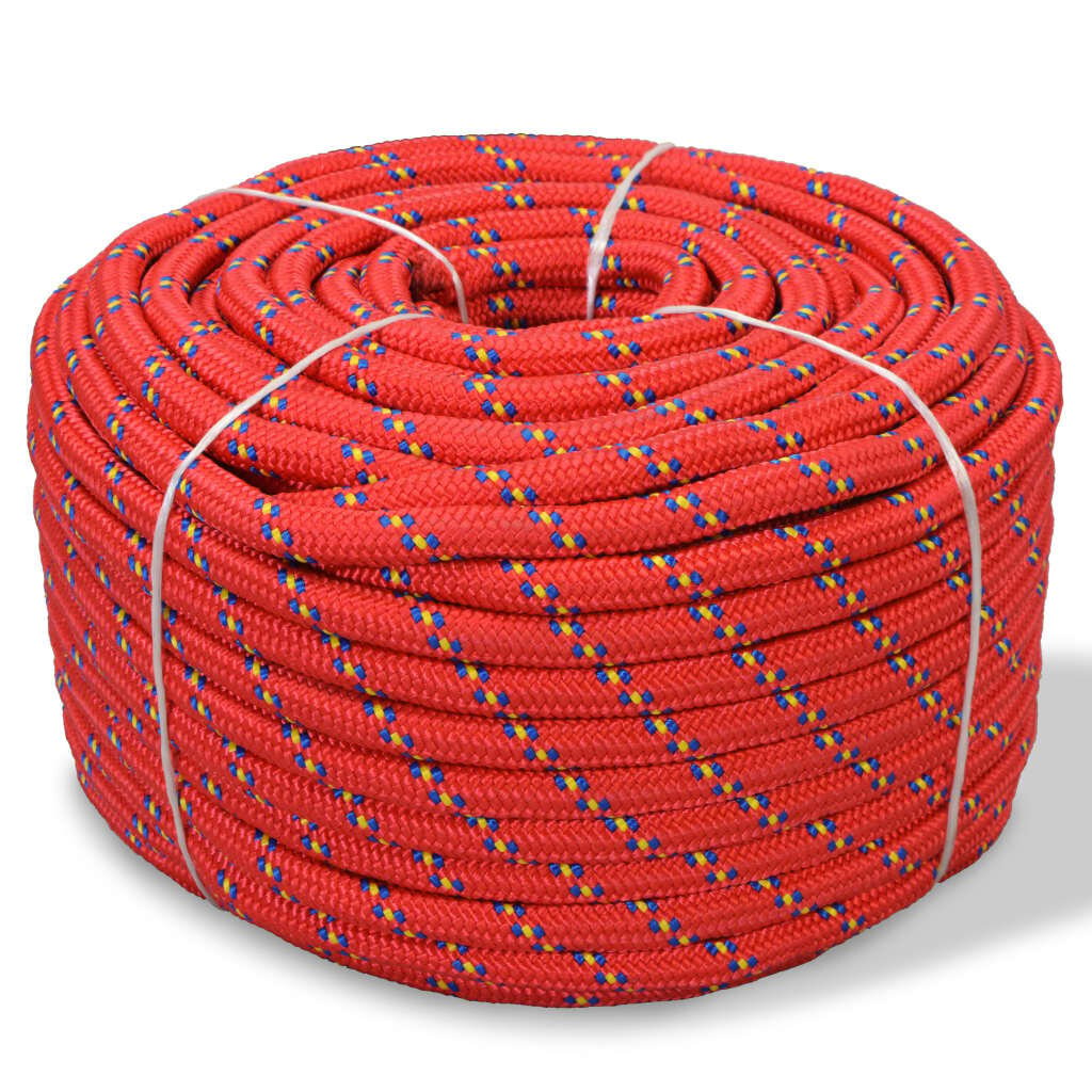 Jūrinė virvė, raudona, 500m, polipropilenas, 8mm цена и информация | Sodo įrankiai | pigu.lt