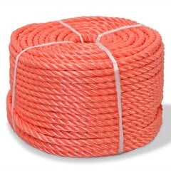 Susukta virvė, oranžinė, 250m, polipropilenas, 10mm kaina ir informacija | Sodo įrankiai | pigu.lt