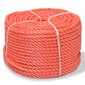 Susukta virvė, oranžinė, 100m, polipropilenas, 16mm цена и информация | Sodo įrankiai | pigu.lt
