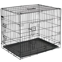 @Pet Dog Transportavimo narvas, metalas, 107x70x77,5cm, juodas, 15004 цена и информация | Переноски, сумки | pigu.lt