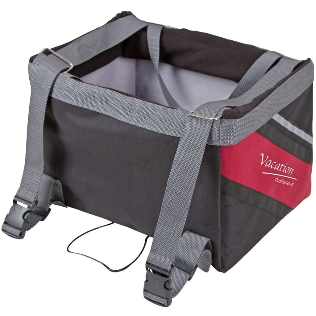 Kerbl Dviračio krepšys šunims Vacation, juodos spalvos, 38x25x25cm kaina ir informacija | Transportavimo narvai, krepšiai | pigu.lt