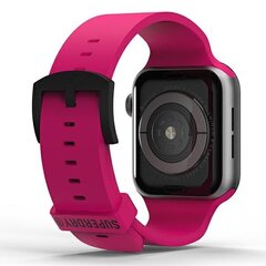 SuperDry Watchband Apple Watch 42|44|45 |49 mm Series 4|5|6|7|8|SE|SE2|Ultra Silicone różowy|pink 41680 цена и информация | Аксессуары для смарт-часов и браслетов | pigu.lt
