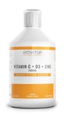 Пищевая добавка BIOVITUP Витамин C + D3 +цинк, 500 мл цена и информация | Витамины, пищевые добавки, препараты для иммунитета | pigu.lt