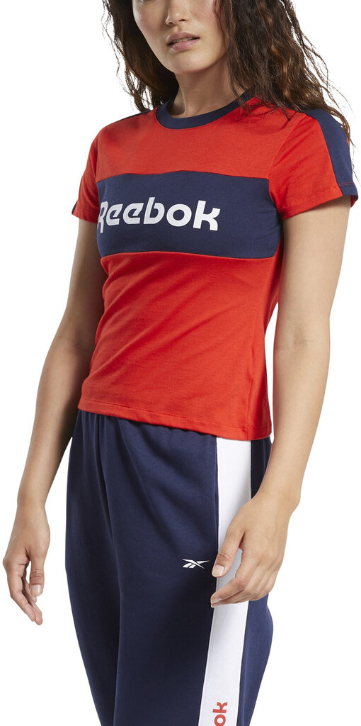 Reebok Palaidinė MoterimsTe Linear Logo Deta Red kaina ir informacija | Marškinėliai moterims | pigu.lt