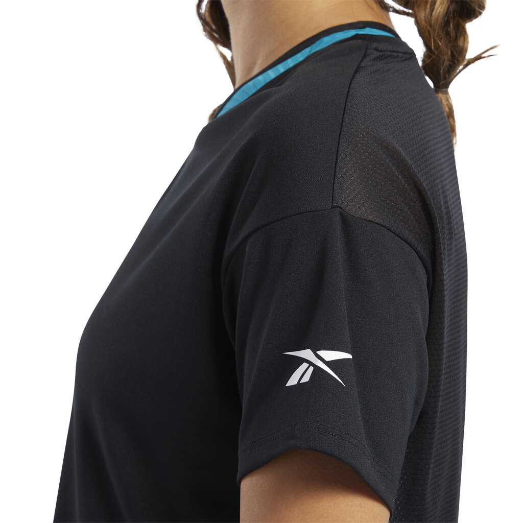 Reebok Palaidinė Moterims Wor Comm Poly Tee Black цена и информация | Marškinėliai moterims | pigu.lt