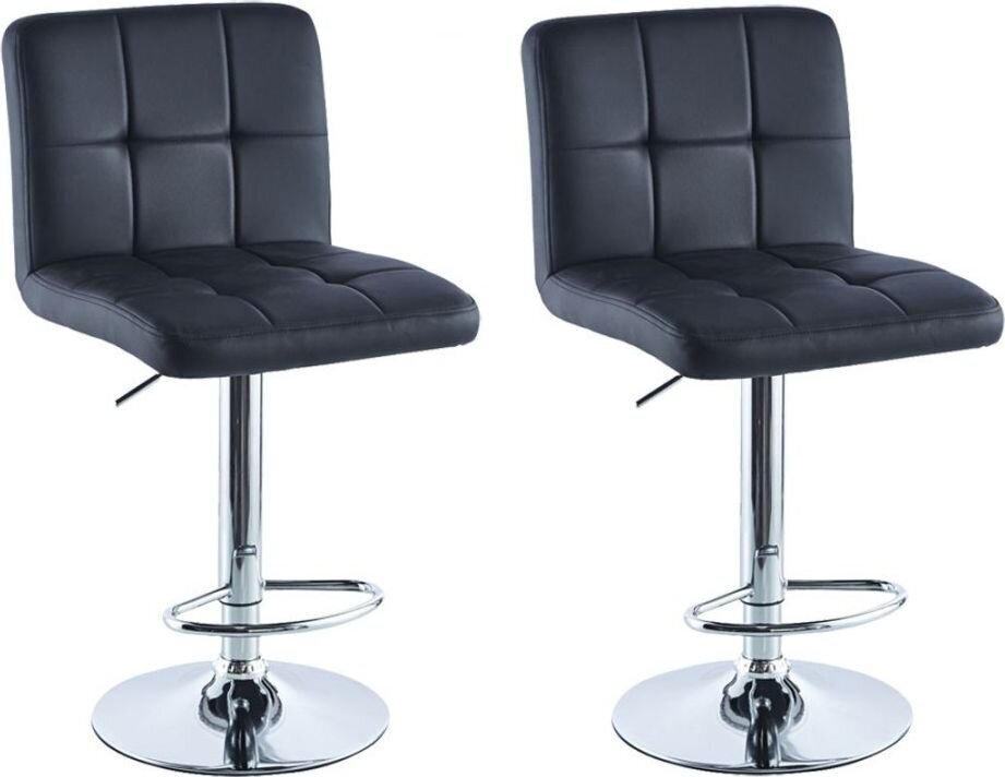 2-jų baro-pusbario kėdžių komplektas Saska Garden, juodas kaina ir informacija | Virtuvės ir valgomojo kėdės | pigu.lt