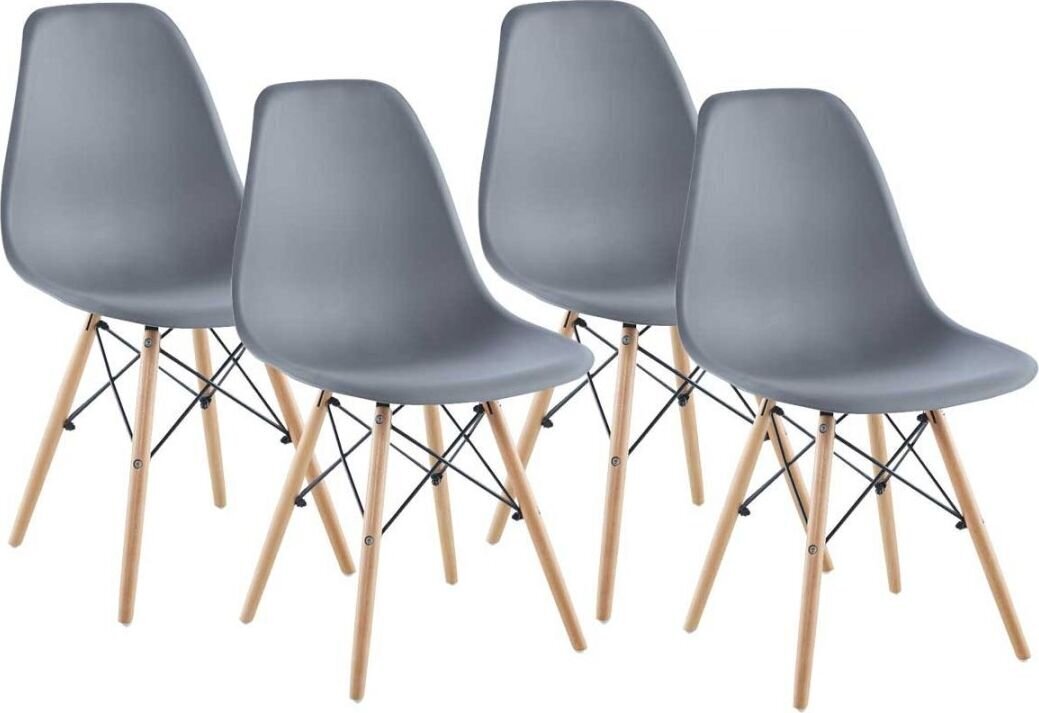 4-ių valgomojo kėdžių komplektas Saska Garden Matera, pilkas kaina ir informacija | Virtuvės ir valgomojo kėdės | pigu.lt