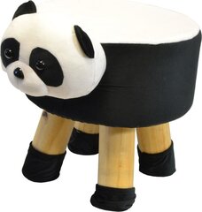Vaikiškas pufas Saska Garden Panda, juodas kaina ir informacija | Vaikiški sėdmaišiai, foteliai, pufai | pigu.lt