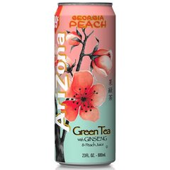 Arbatos gėrimas "AriZona" Georgia Peach, 680ml, žalia arbata su persikais ir ženšeniu kaina ir informacija | Gaivieji gėrimai | pigu.lt