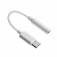 Аудио Адаптер Fusion CM20 3.5 мм на USB-C для телефонов, белый (OEM) цена и информация | Адаптеры, USB-разветвители | pigu.lt