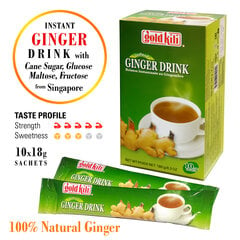 Imbiero gėrimas (tirpsta), Ginger drink, 10x18g, Gold Kili kaina ir informacija | Arbata | pigu.lt