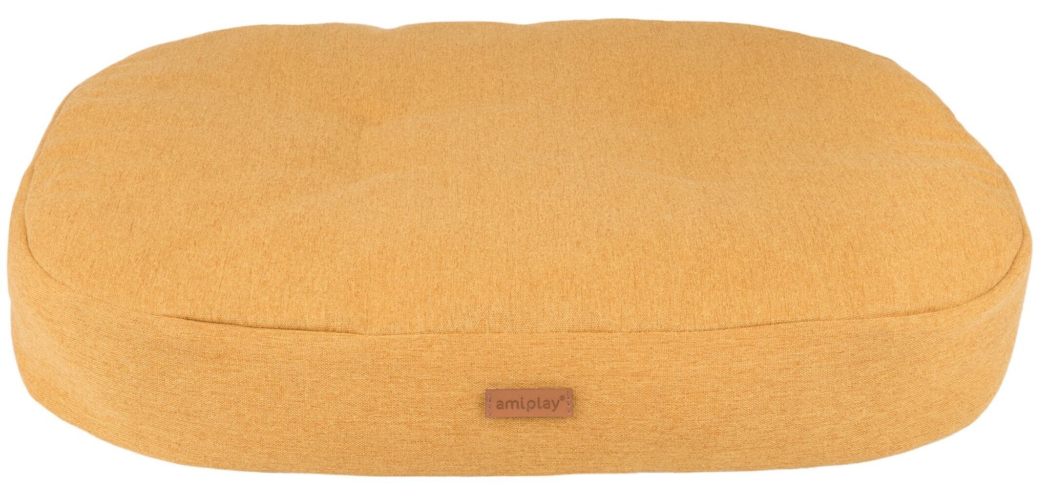 Amiplay ovalus čiužinys Montana Yellow M, 61x52x9 cm kaina ir informacija | Guoliai, pagalvėlės | pigu.lt