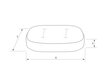 Amiplay ovalus čiužinys Montana Beige M, 61x52x9 cm kaina ir informacija | Guoliai, pagalvėlės | pigu.lt