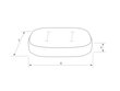 Amiplay ovalus čiužinys Montana Burgundy L, 78x65x10 cm kaina ir informacija | Guoliai, pagalvėlės | pigu.lt