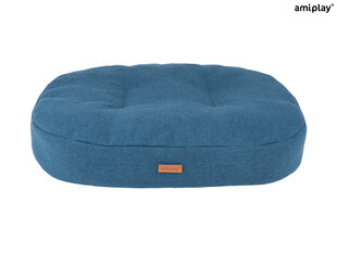 Amiplay ovalus čiužinys Montana Blue L, 78x65x10 cm kaina ir informacija | Guoliai, pagalvėlės | pigu.lt