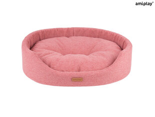 Amiplay овальный лежак Montana Pink L, 58x50x15 см цена и информация | Лежаки, домики | pigu.lt