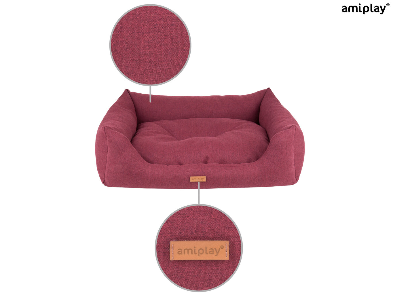 Amiplay guolis Sofa Montana Burgundy S, 58x46x17 cm kaina ir informacija | Guoliai, pagalvėlės | pigu.lt