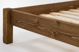 Кровать 001 160x200 темно-коричневая цена и информация | MSL wooden furniture Мебель и домашний интерьер | pigu.lt