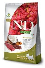 Farmina N&D Quinoa Dog Skin&Coat Adult Mini корм для собак мелких пород с уткой и кокосом, 2,5 кг цена и информация |  Сухой корм для собак | pigu.lt