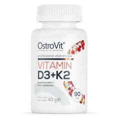 Maisto papildas OstroVit Vitaminai D3 K2, 90 tablečių kaina ir informacija | Vitaminai | pigu.lt
