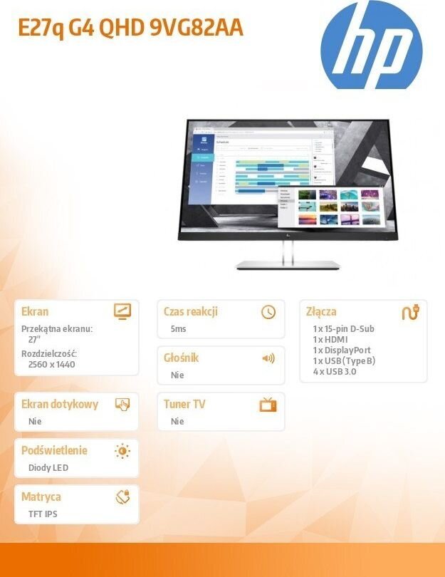 HP 9VG82AA kaina ir informacija | Monitoriai | pigu.lt