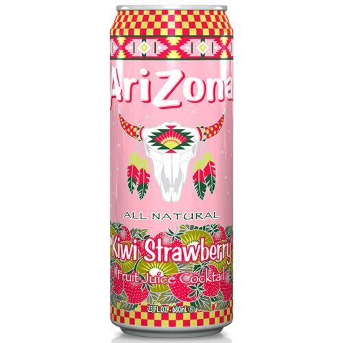 Gaivusis gėrimas "AriZona" Kiwi & Strawberry, 680 ml, kivio ir braškių skonio kaina ir informacija | Gaivieji gėrimai | pigu.lt