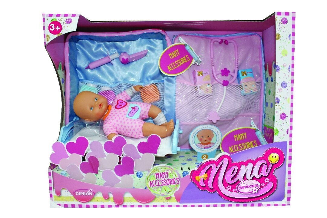 Lėlė Nena ir lagaminėlis su daktaro aksesuarais, BD119 kaina ir informacija | Žaislai mergaitėms | pigu.lt