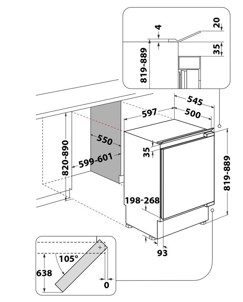 Whirlpool ARG585 kaina ir informacija | Šaldytuvai | pigu.lt