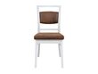 2-jų kėdžių komplektas BRW Kalio, rudas/baltas kaina ir informacija | Virtuvės ir valgomojo kėdės | pigu.lt