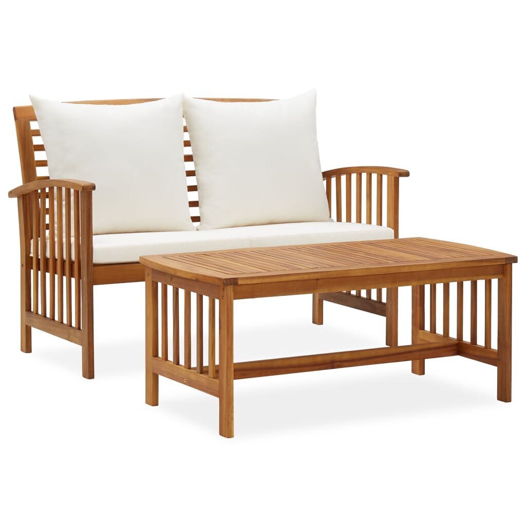 Lauko baldų komplektas su pagalvėmis, rudas kaina ir informacija | Lauko baldų komplektai | pigu.lt