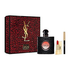 Yves Saint Laurent Black Opium - EDP 50 ml + eyeliner + lipstick цена и информация | Женские духи | pigu.lt