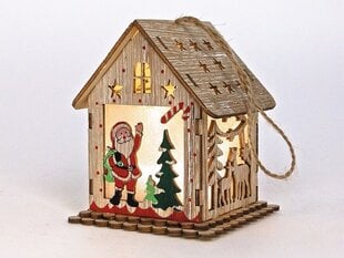 Деревянный дом с подсветкой цена и информация | Праздничные декорации | pigu.lt