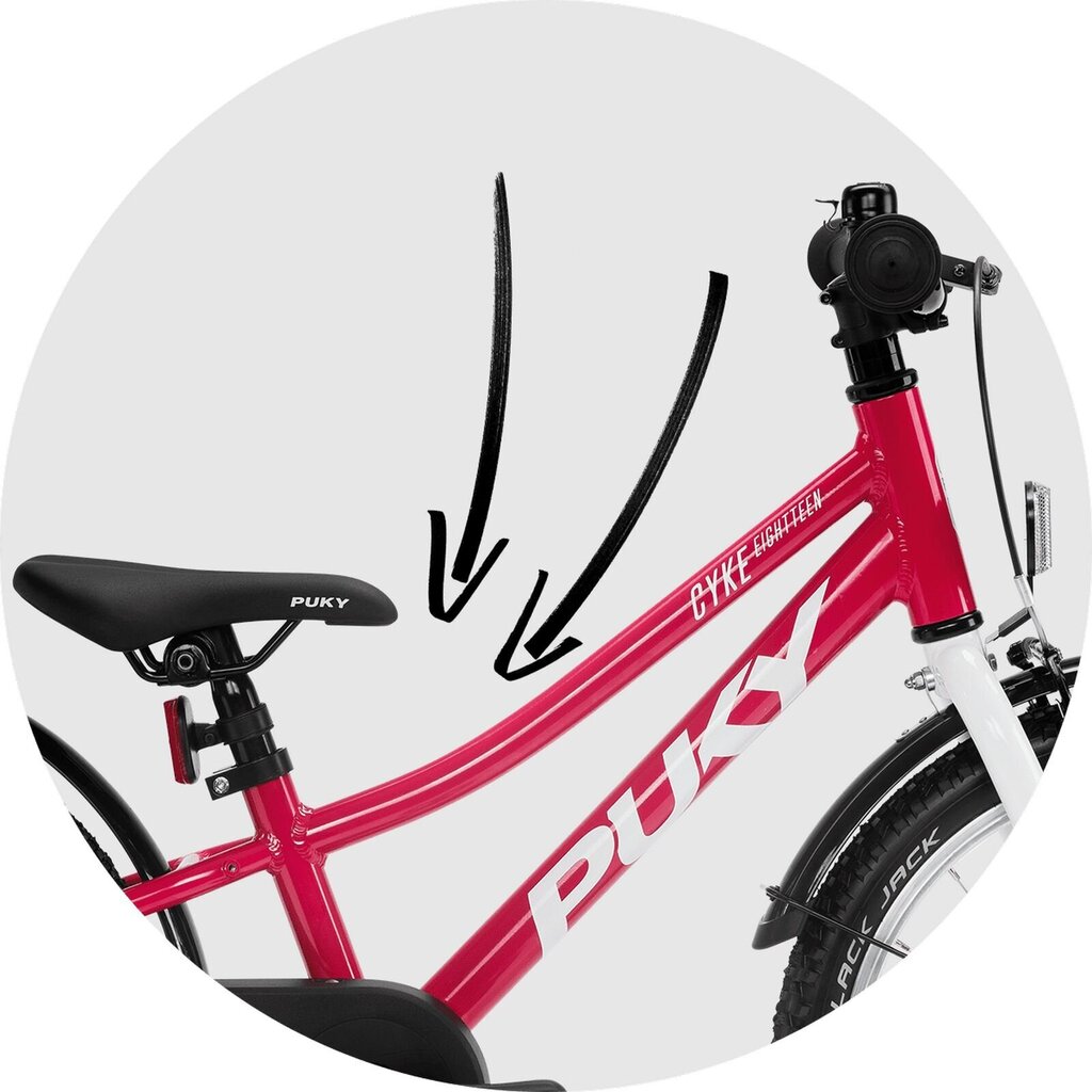 Vaikiškas dviratis PUKY CYKE 18", rožinis kaina ir informacija | Dviračiai | pigu.lt