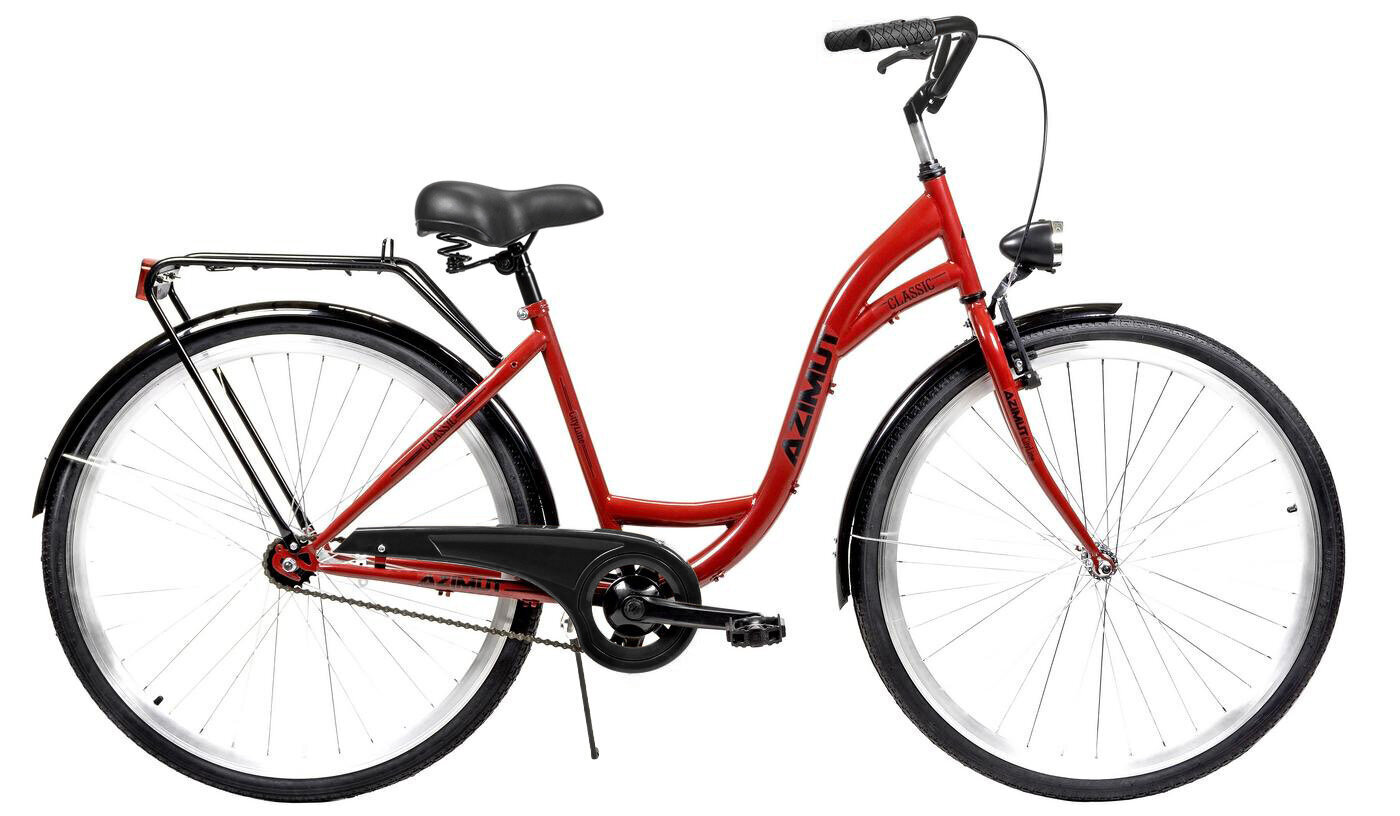 Miesto dviratis AZIMUT Classic 28" 2021, raudonas kaina ir informacija | Dviračiai | pigu.lt