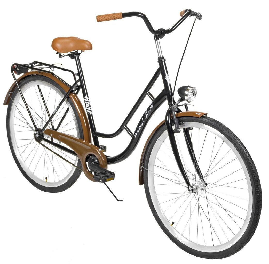 Miesto dviratis AZIMUT Retro 28" 2021, juodas kaina ir informacija | Dviračiai | pigu.lt