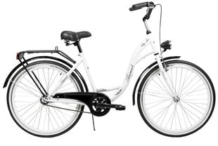 Miesto dviratis AZIMUT City Lux 26" 2021, baltas/juodas kaina ir informacija | Dviračiai | pigu.lt