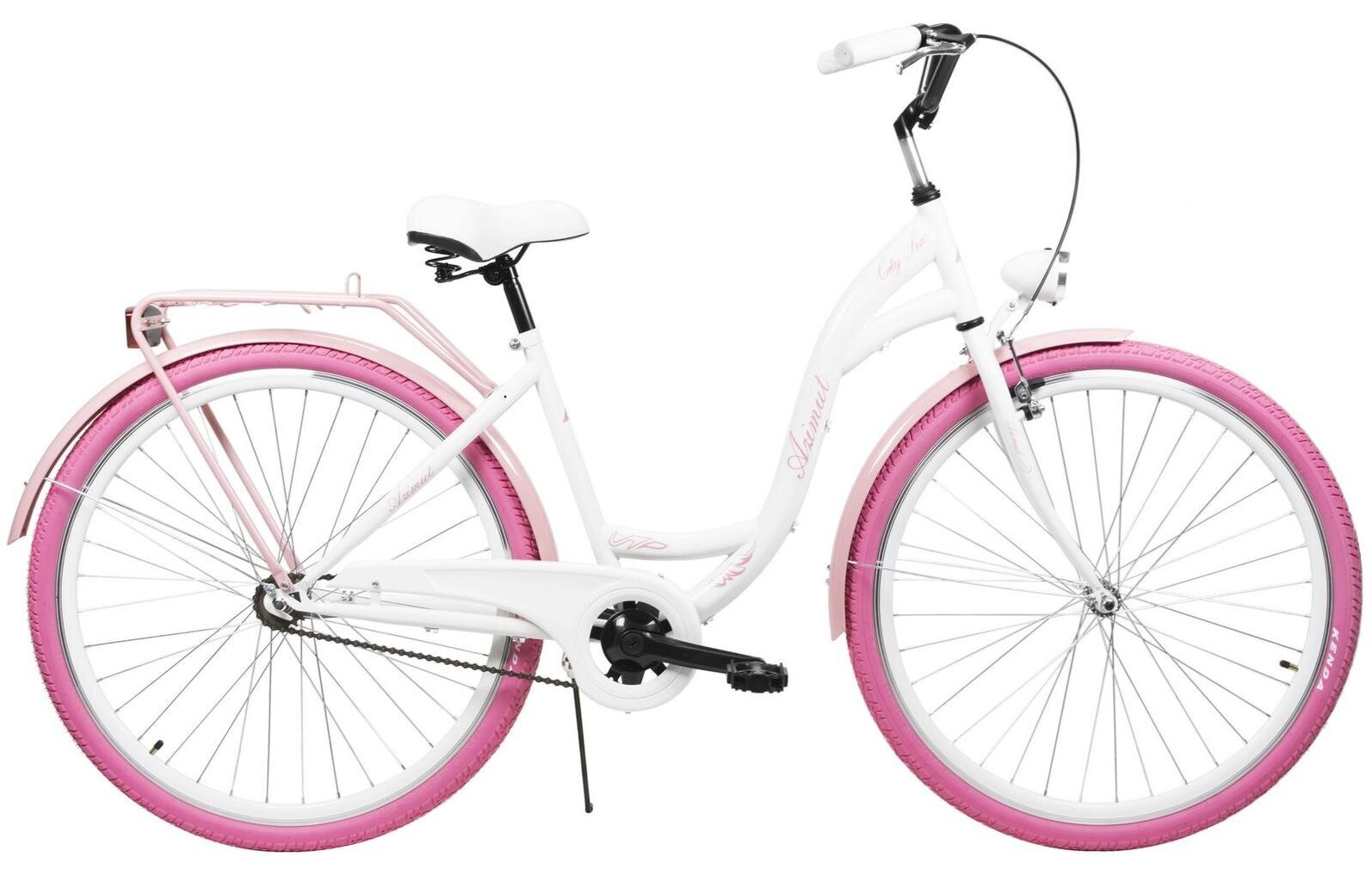 Miesto dviratis AZIMUT City Lux 28" 2021, baltas/rožinis цена и информация | Dviračiai | pigu.lt