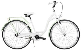Miesto dviratis AZIMUT City Lux 28" 2021, baltas/žalias kaina ir informacija | Dviračiai | pigu.lt