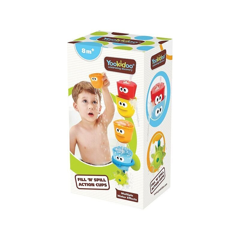 Vonios žaislas Puodelių rinkinys Yookidoo Fill N Spill цена и информация | Žaislai kūdikiams | pigu.lt
