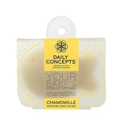 Губка для мытья Konjac Sponge с ромашкой для малышей Daily Concepts цена и информация | Косметика для мам и детей | pigu.lt