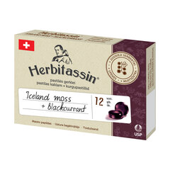 Maisto papildas Herbitassin® Iceland Moss + Blackcurrant, 12 pastilių цена и информация | Витамины, пищевые добавки, препараты для хорошего самочувствия | pigu.lt