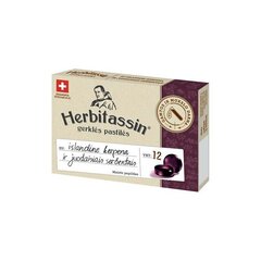 Maisto papildas Herbitassin® Iceland Moss + Blackcurrant, 12 pastilių цена и информация | Витамины, пищевые добавки, препараты для хорошего самочувствия | pigu.lt