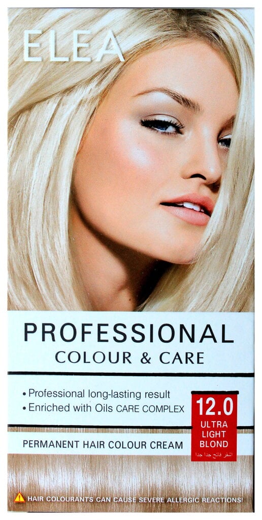 Plaukų dažai Elea Professional Colour&Care 12.0 Ultra light blond, 123ml цена и информация | Plaukų dažai | pigu.lt