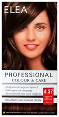 Plaukų dažai Elea Professional Colour& Care 4.37 Velvet brown, 123ml kaina ir informacija | Plaukų dažai | pigu.lt