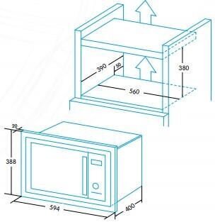 Edesa EMW-2530-IG XWH цена и информация | Mikrobangų krosnelės | pigu.lt