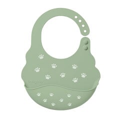 BabyOno силиконовый слюнявчик, зеленый, следы, 829/06 цена и информация | BabyOno Бытовая техника и электроника | pigu.lt