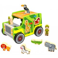 Medinis automobili - rūšiuoklis Safari kaina ir informacija | Žaislai kūdikiams | pigu.lt