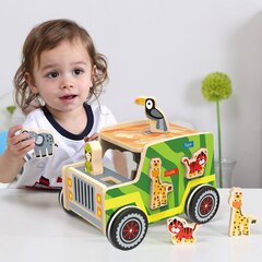 Medinis automobili - rūšiuoklis Safari kaina ir informacija | Žaislai kūdikiams | pigu.lt
