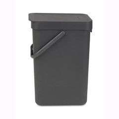 Brabantia мусорный ящик, 12л, серый цена и информация | Мусорные баки | pigu.lt